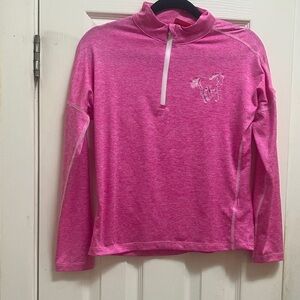 Children's Pink Quarter-Zip Pullover